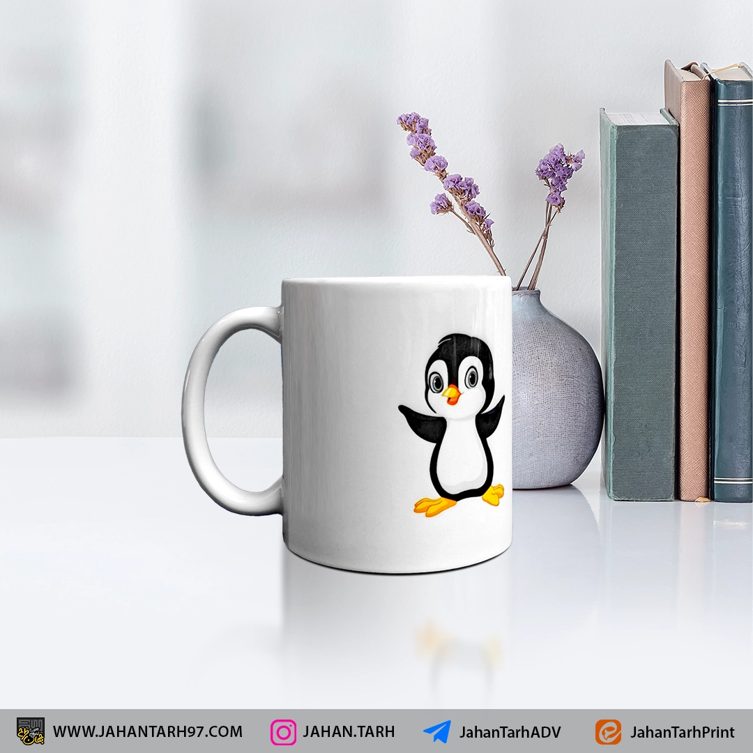 پشت کار لیوان طرح کارتونی